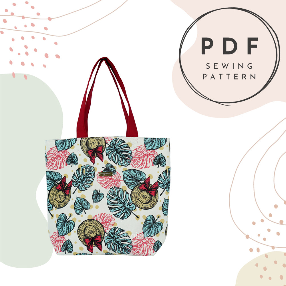 Fira Tote PDF Sewing Pattern — Beginner-Friendly Structured Tote Bag, 3 Sizes