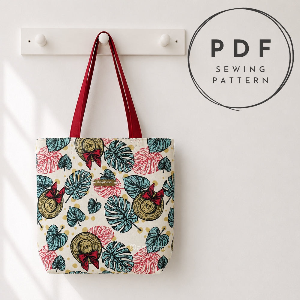 Fira Tote PDF Sewing Pattern — Beginner-Friendly Structured Tote Bag, 3 Sizes