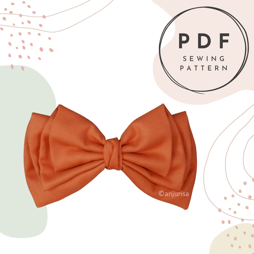 Kira Bow Sewing Pattern: DIY Hair Bow Template (PDF Download)