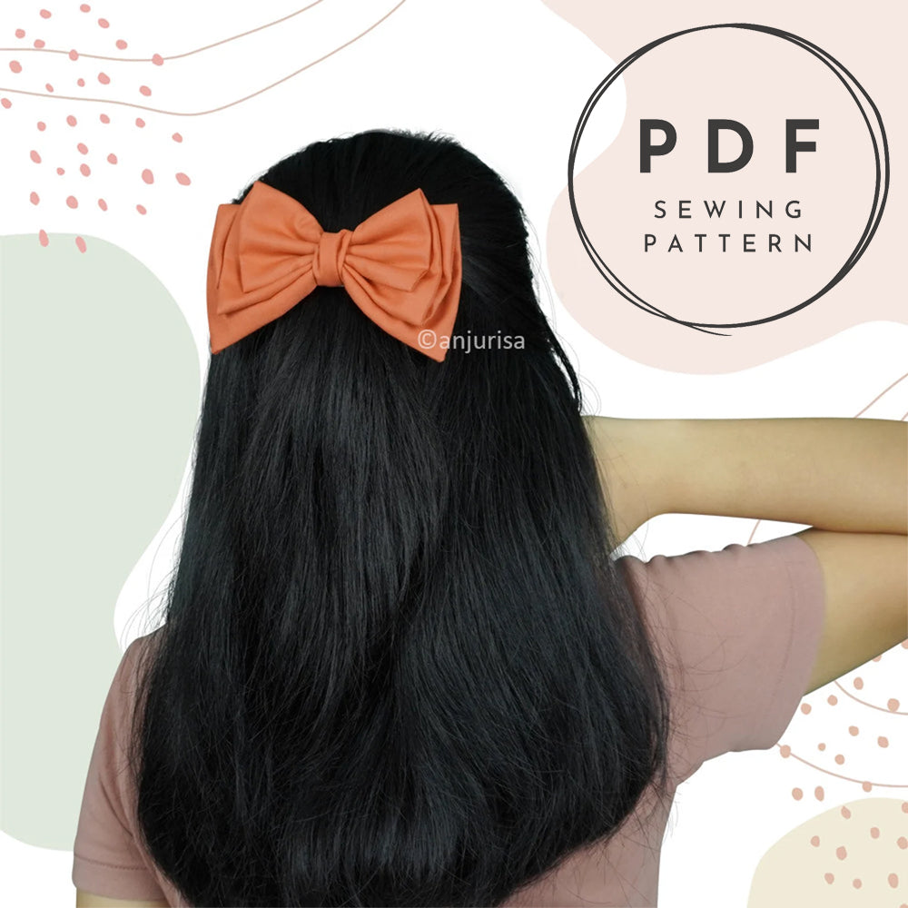 Kira Bow Sewing Pattern: DIY Hair Bow Template (PDF Download)