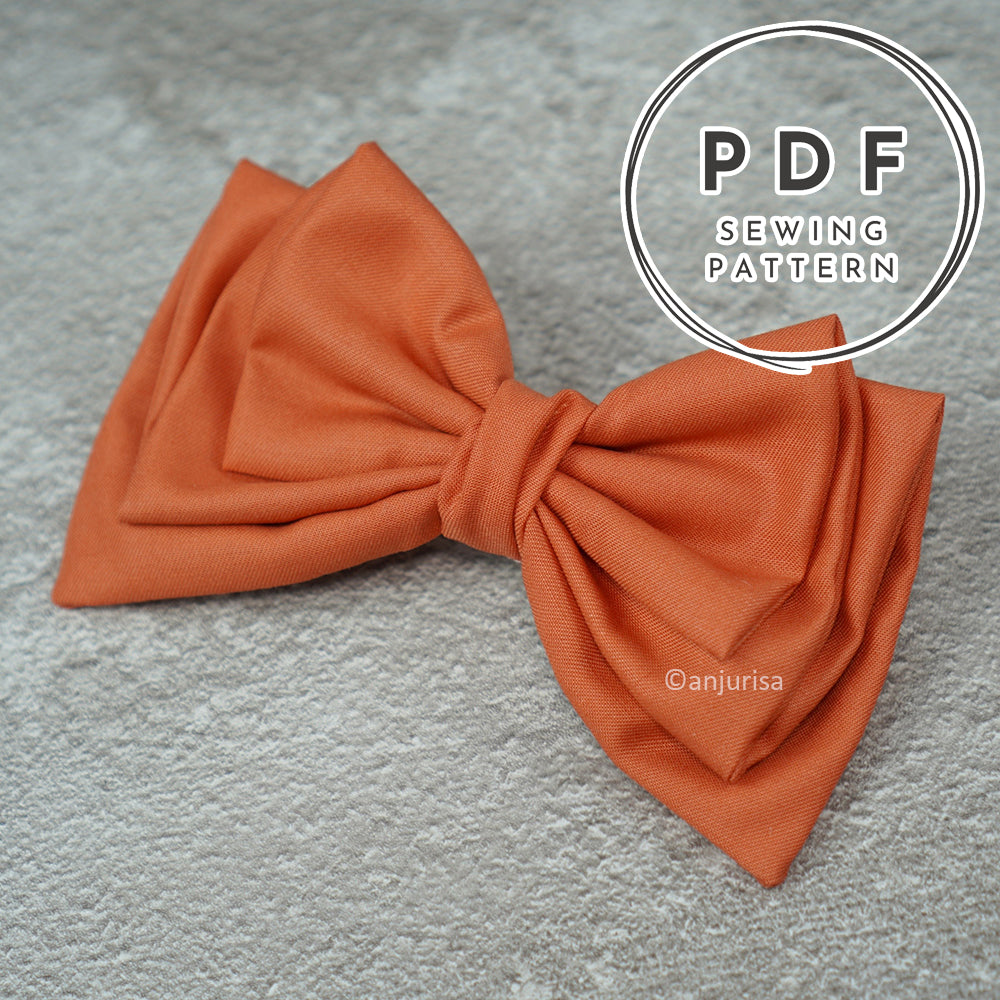 Kira Bow Sewing Pattern: DIY Hair Bow Template (PDF Download)