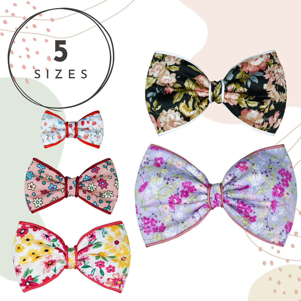 Piper Bow PDF Sewing Pattern | 5 Sizes for Hair Clips, Gifts & Decor | Beginner-Friendly Sewing Tutorial