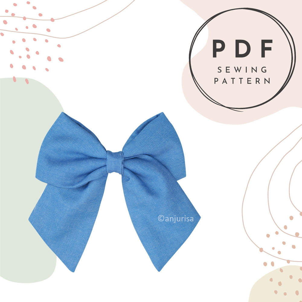 Sailor Bow Sewing Pattern: DIY Hair Bow Template (PDF Download)