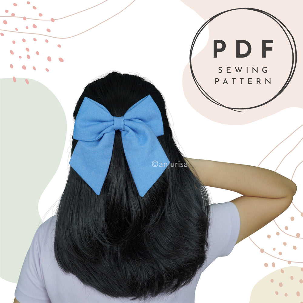 Sailor Bow Sewing Pattern: DIY Hair Bow Template (PDF Download)