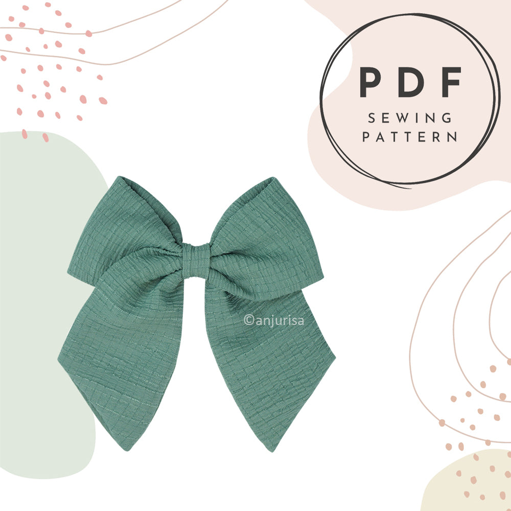 Sailor Bow Sewing Pattern: DIY Hair Bow Template (PDF Download)